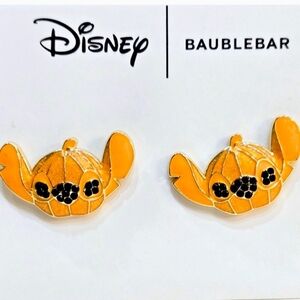 Disnet BaubleBar Stitch Pumpkin Earrings